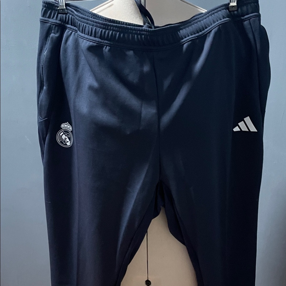 Adidas Dark Blue Men's Joggers with Real Madrid Emblem Size-3XL NWT